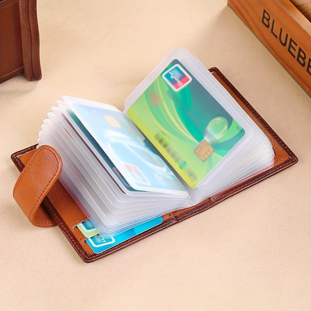 1pc Men's Retro Fashion Top Layer Cowhide Card Case, Driving License Case, Casual Portable Coins Purse, Durable Card Holder with Large Capacity, Multiple Card Slots, ID Window, Perfect Gift for Teacher's Day, Valentine's Day, Birthday, Christmas