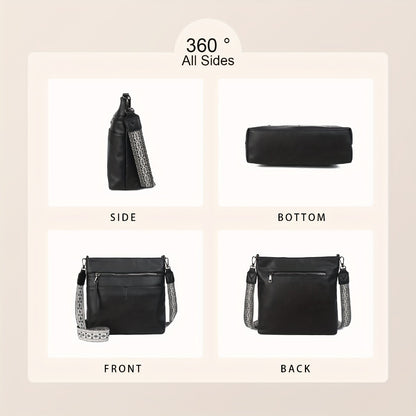 2025 New Fashion Large Capacity Retro Simple Solid Color PU Shoulder Bag Casual Daily Commuting Light Travel Practical Storage Ladies Single Shoulder Crossbody