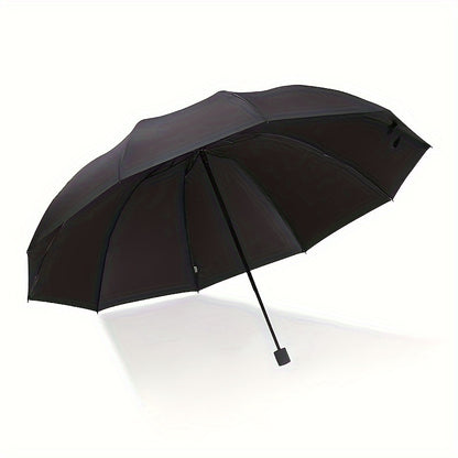 Super 12-rib Windproof And Waterproof Folding Umbrella, UPF50+, Upgraded And Reinforced Thick All Steel Umbrella, Suitable for Business Men And Women Travel, Reinforced Umbrella for Rainy And Sunny Students!