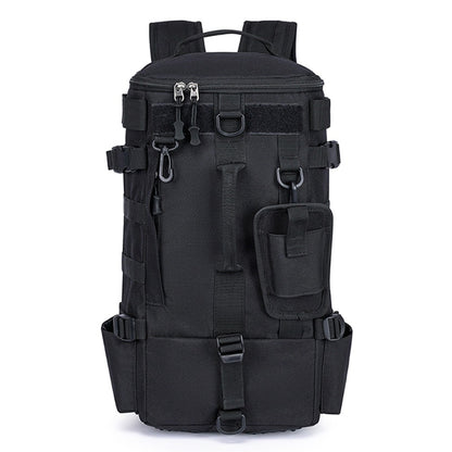 A Versatile Backpack Designed for Outdoor Activities Like Mountain Climbing And Hiking, Featuring a Crossbody Design, a Lure Compartment for Fishing, And a Spacious Layout with Dry And Wet Separation