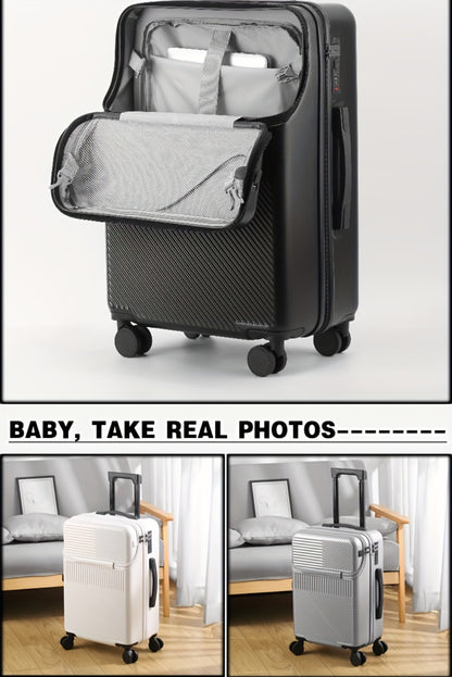 One Piece of Business Luggage Designed for Women, Featuring a Small 20-Inch Size Suitable for Boarding, a Lightweight Trolley Case with a Cup Holder, And a 24-Inch Travel Case Suitable for Both Men And Women Students