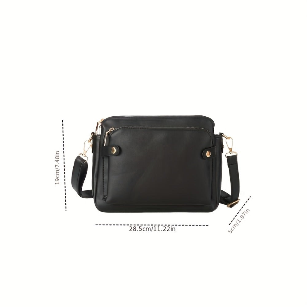 Cross-border Popular Bags Women's Bags European and American Retro Three-layer Messenger Bags Three LayerLeather，Perfect for Valentine's Day, Mother's Day, and as a Gift for Girlfriends and Mothers. Suitable for Various Occasions