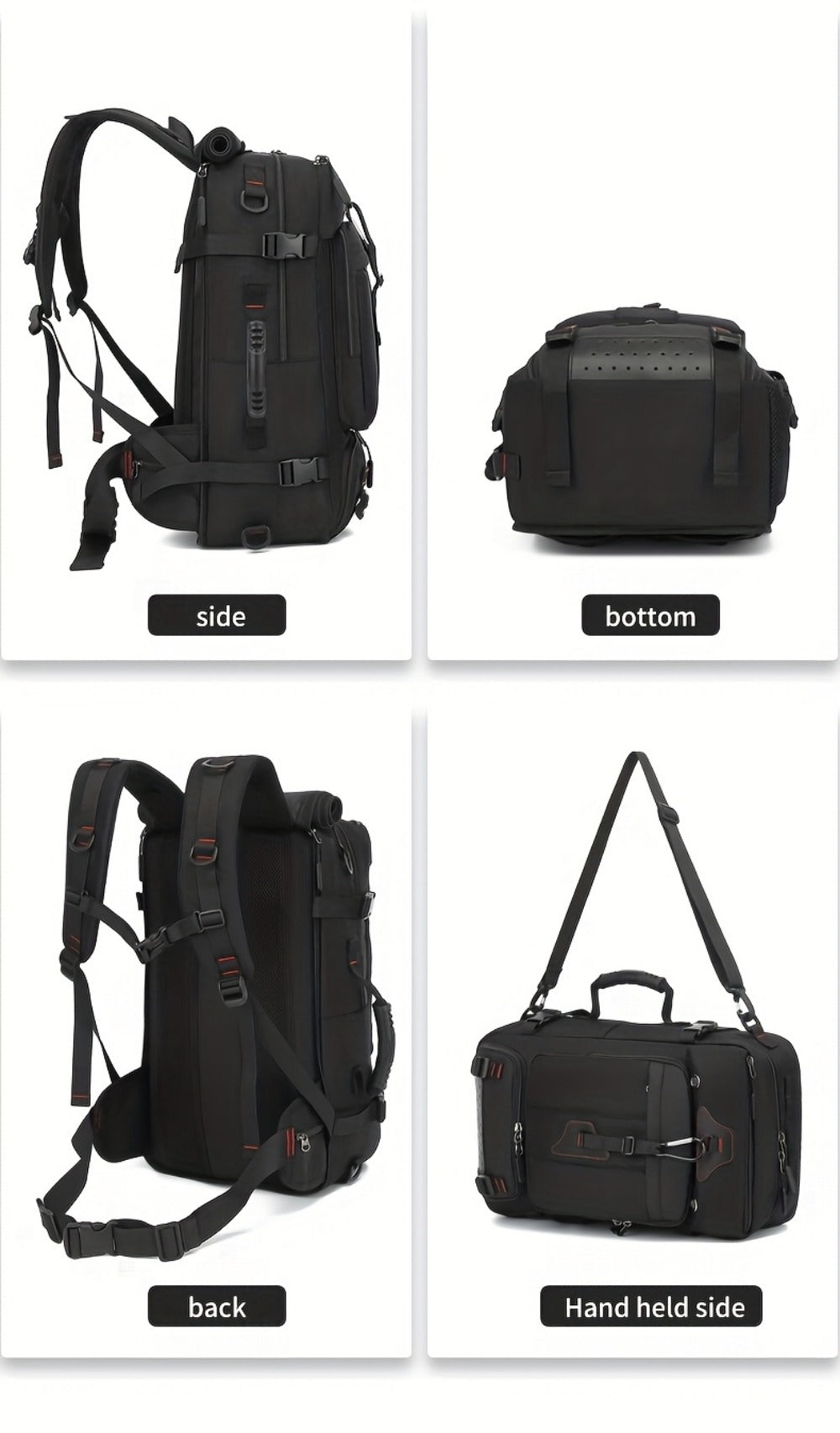 Laptop Backpack – 17 Inch, Convertible, Large Capacity, Expandable | Bag Vero – detail view 20