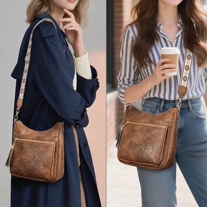 Crossbody Bag for Women – for Travel & Everyday Use, Vintage Pattern Adjustable Strap | Bag Vero – detail view 19