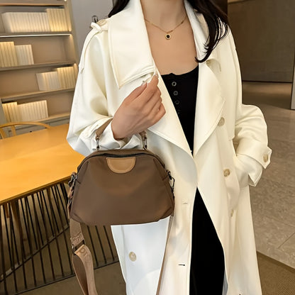 Solid Nylon Handbag Adjustable Strap Simple Shoulder Bag Large Capacity Work Travel Sling Bag for Women 2025
