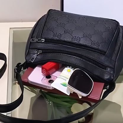 New Women'S Shoulder Bag, Adjustable Shoulder Strap, Zipper Closure, Multi Pocket Large Capacity Crossbody Bag, Fashionable And Versatile Travel Bag, Casual Handbag, Supermarket Shopping Bag, Suitable for Daily Use And Outdoor Travel