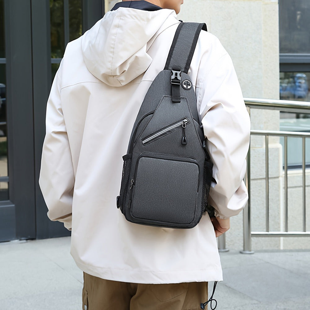 2pcs Single Shoulder Bag for Men And Women, 21 Combinations Trendy Canvas Leisure Sports Small Backpack Oxford Cloth One Shoulder Bag Messenger Bag Chest Bag