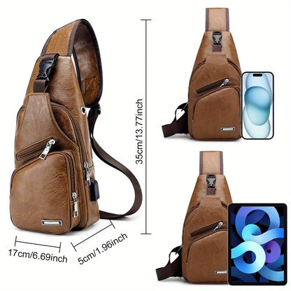 Men'S Stylish And Durable Anti-Theft Chest Bag, Comfortable, Secure, Multi-Functional, Adjustable Chest Bag, Shoulder Backpack for Sports And Outdoor Adventures