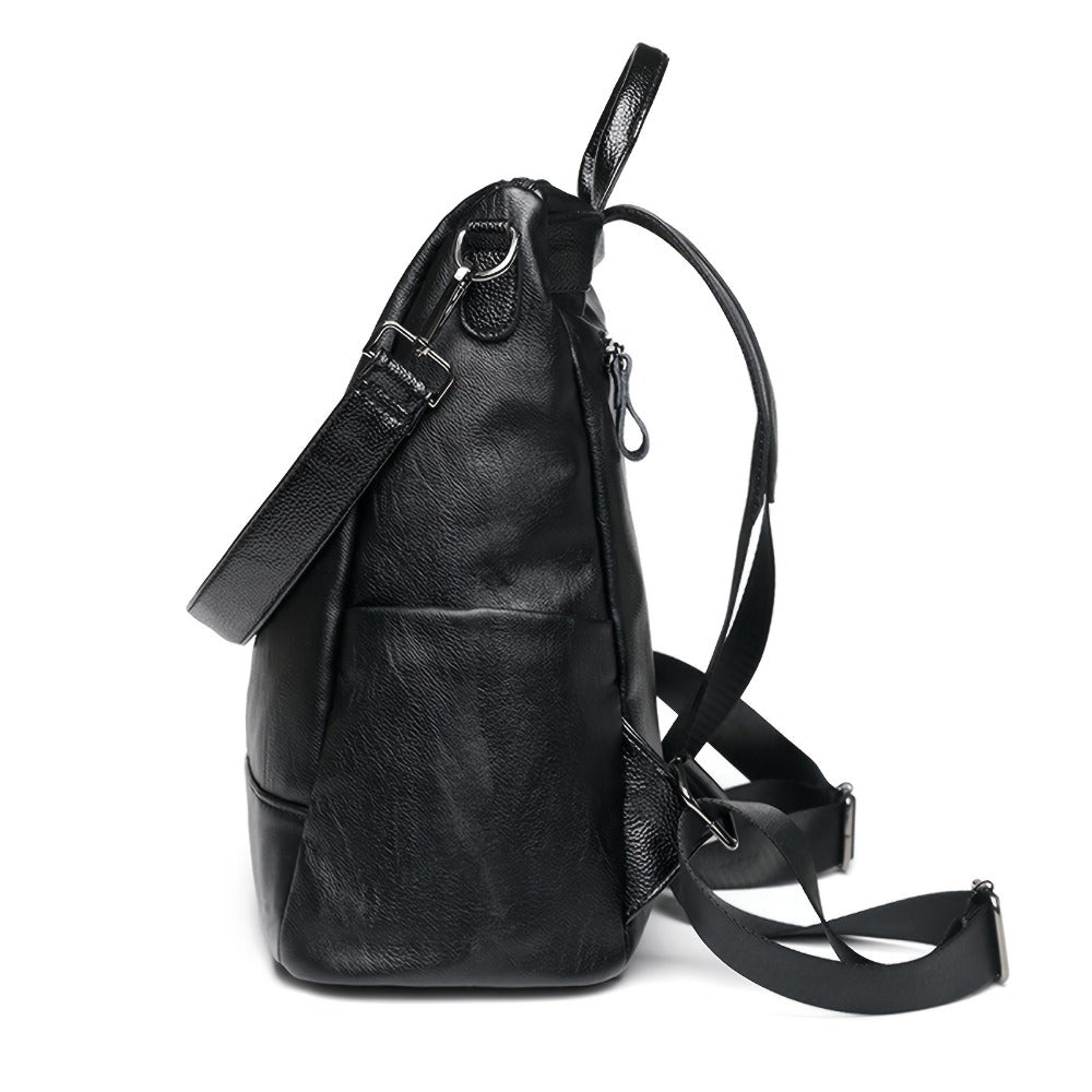 Laptop Backpack – Vegan Leather, Multi-Pocket, Large Capacity, for Travel & Work | Bag Vero – detail view 6