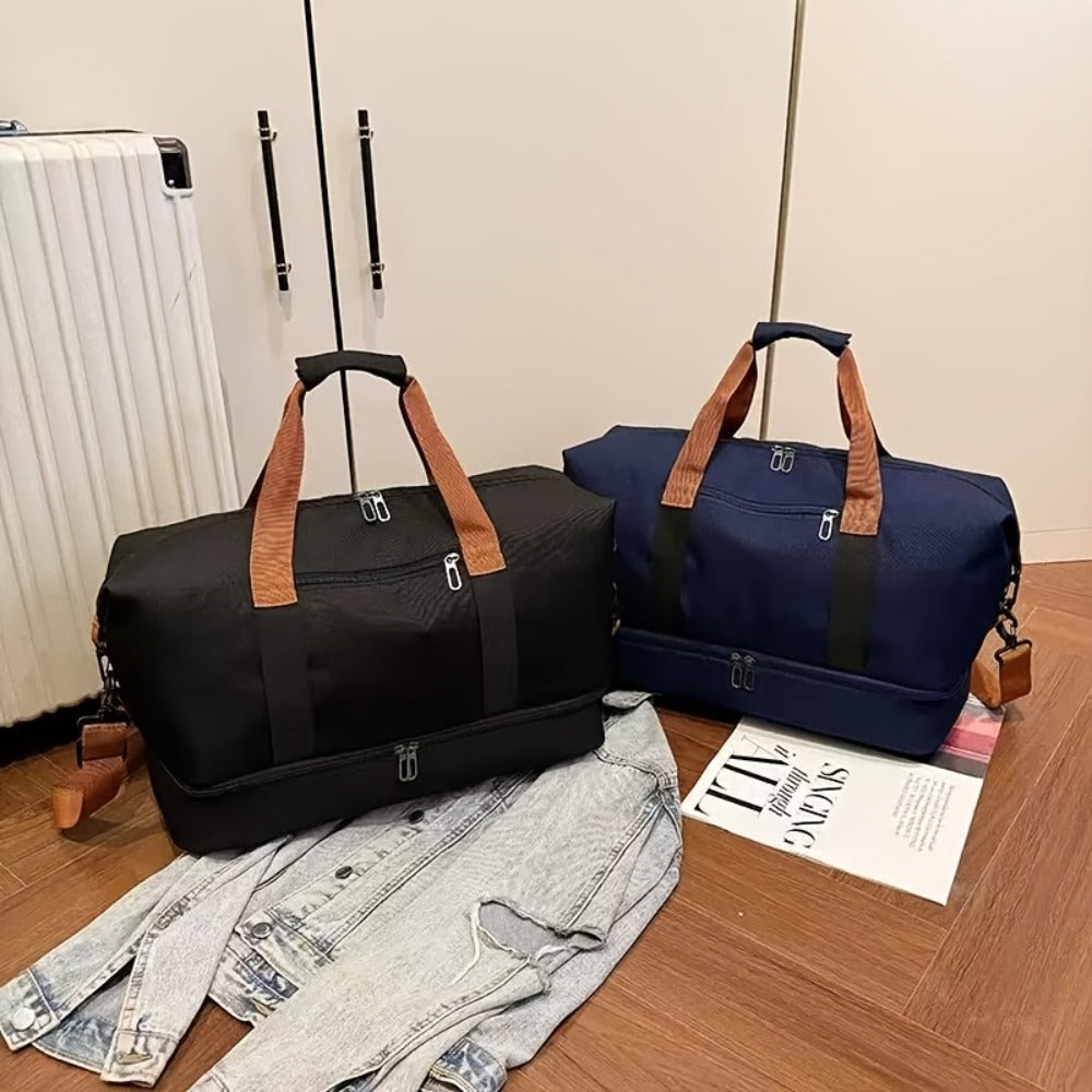 Travel Bag, Luggage Bag, Dry Wet Separation Large Capacity Travel Bag, Leisure Outdoor Travel Bag Handbag, Women's Fitness Yoga Bag, Weekend Tote Overnight Bag