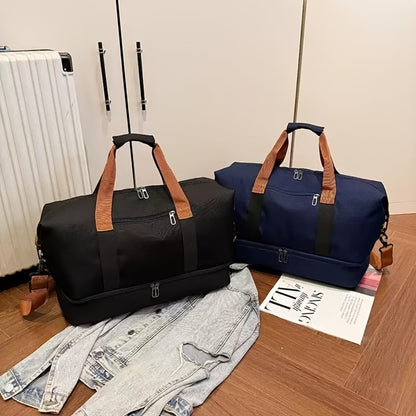Travel Bag, Luggage Bag, Dry Wet Separation Large Capacity Travel Bag, Leisure Outdoor Travel Bag Handbag, Women's Fitness Yoga Bag, Weekend Tote Overnight Bag
