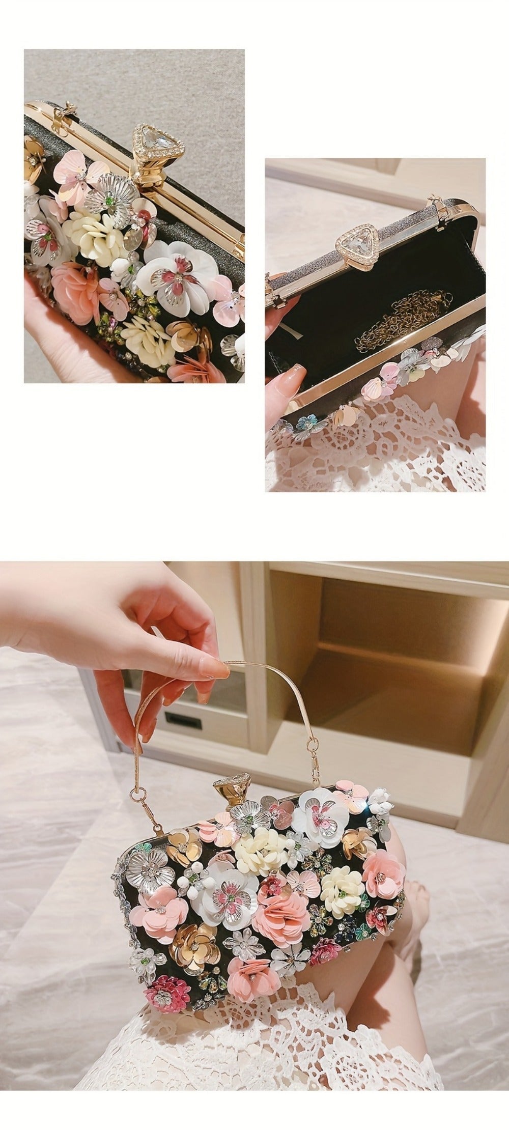 Women's Wallet – Floral Small Square Handheld Fairy | Bag Vero – detail view 24