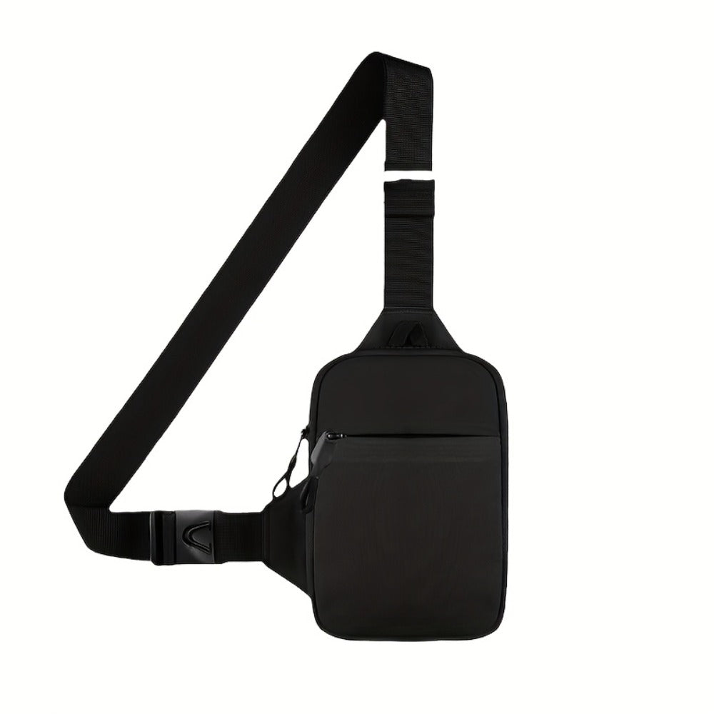[For Men Women Travelling] Mini Crossbody Sling Bag Chest Bag Dual Pocket Belt Bag Running Phone Holder for Men Women Workout Travelling
