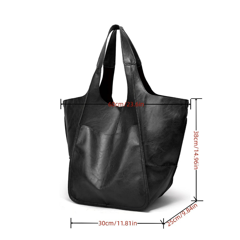 A Fashionable, Spacious Shoulder for Women, Designed As a Tote, Featuring a Soft Aesthetic And a Trendy Retro Style Popular in Europe And America