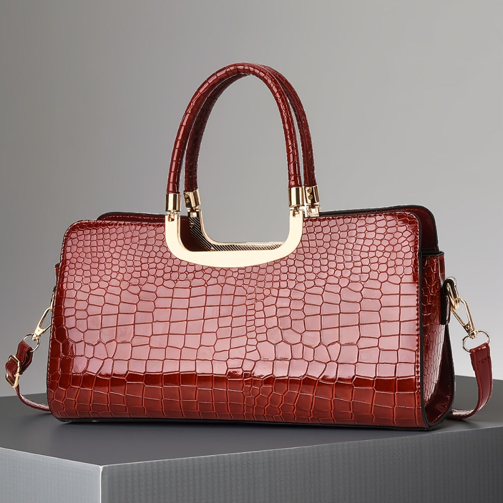 [Evening Wedding Bag] Women's Evening Bag Handbag New Glossy Texture Random Trimming Elegant Women's Bag Single Shoulder Crossbody Hand Carry Suitable for Evening Wedding High-End Women's Bag