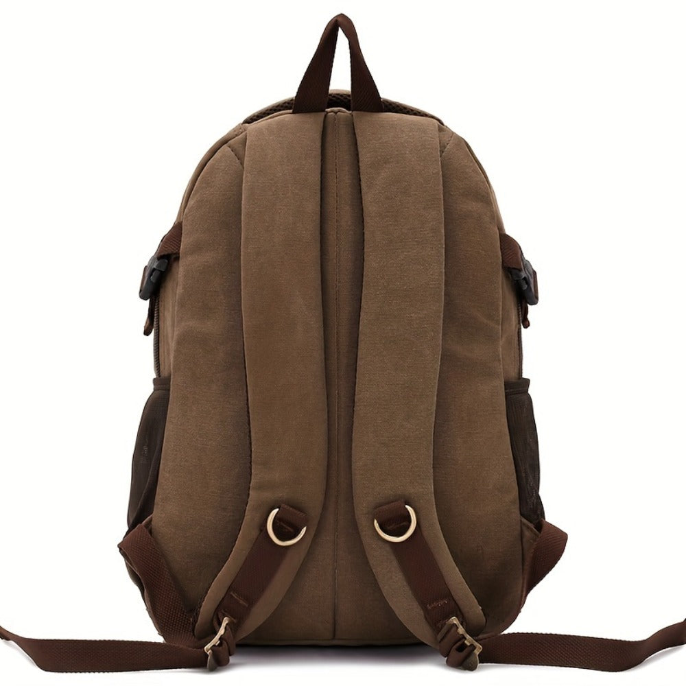 Men Canvas Backpack Rucksack Bag Camping Travel School Satchel Outdoor