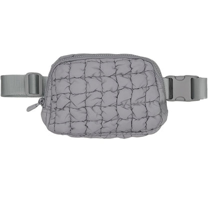 Women'S Crossbody Sports Bag with a Quilted Plaid Design, Suitable for Running And Cycling, Featuring a Spacious Waist Bag