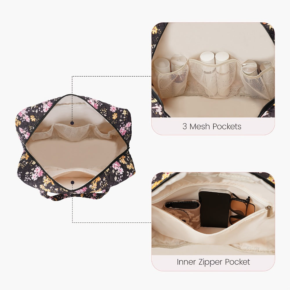 Travel Makeup Bag – Quilted, Trolley Sleeve, for Travel | Bag Vero – detail view 12