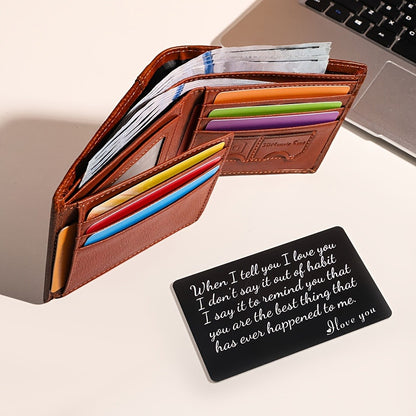 A Set Includes a Greeting Card And a Men'S Genuine Leather Wallet Made of Top-Layer Cowhide, Featuring RFID Protection Against Skimming. It Can Hold ID Cards And Credit Cards with 11 Card Slots - a Multifunctional, Spacious Vintage Wallet