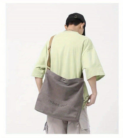 Fall Retro Crossbody Bag Men's And Women's Tote Bag Commuter Bag Student Shoulder Bag, Work Bag, Large Capacity Tote Bag Zipper Upgraded Perfect Gift Tote Bag for Women