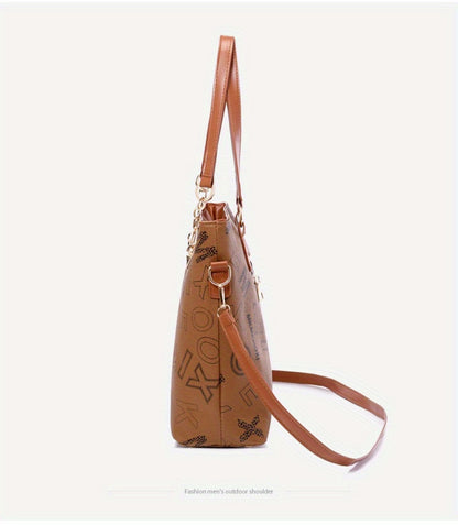 Set of 6 Women'S Bags - Spacious Vintage Collection Including Shoulder Bag, Crossbody Bag, Tote, And Purse