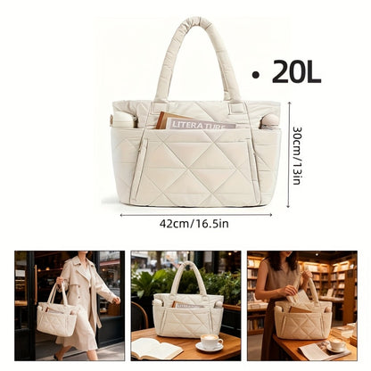 Tote Bag for Women – Quilted, Large Capacity, for Travel & Work | Bag Vero – detail view 10