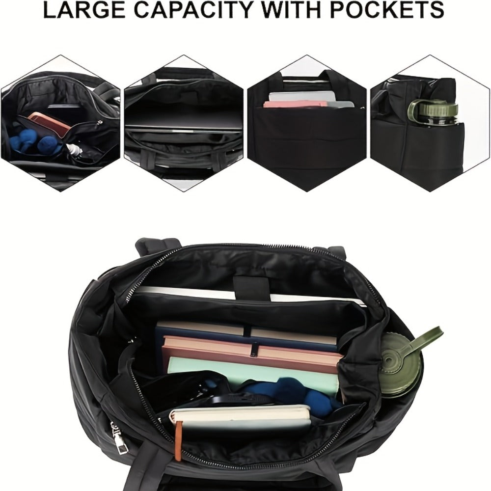 New Japanese Women'S Handbag, And Casual Lightweight Fluffy Handbag, with Compartments And Quilted Shoulder Bag, Large Capacity Suitable for Travel, Commuting, And Fitness, Handbag for Women, Designer Bags for Women High Quality, Designer Handbags