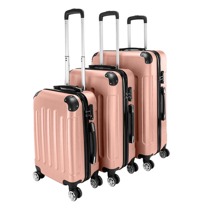 3-in-1 Portable ABS Trolley Case luggage 20" / 24" / 28" Purple