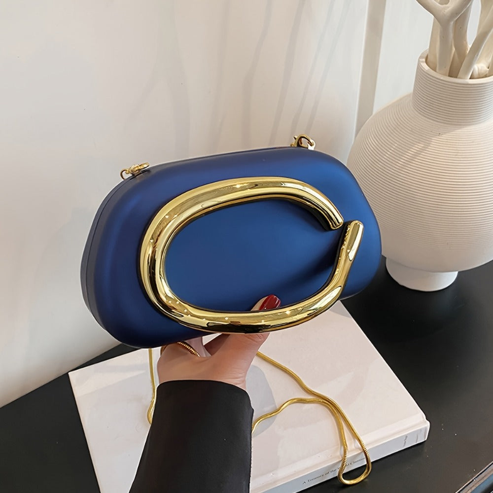Women's Wallet – Acrylic Evening Clutch Golden Metal | Bag Vero – detail view 33