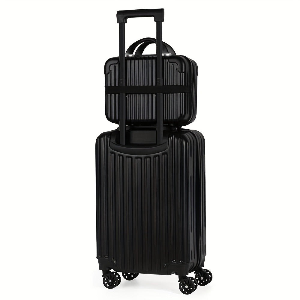 1pc/2pcs Suitcase Set Boarding Luggage Bag, 20inch Satchel Suitcase And 14inch Handbag Can Be Worn Diagonally Across The Trolley Case, with Wheels, Multi-Color Suitcase, for Office