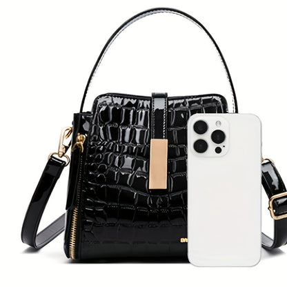 2026 New Style Bucket Bags for Women - High-End 2026 New Crocodile Pattern Bags for Middle-Aged And Elderly Women, Shoulder Crossbody Bags, Handheld Mom Bags, Women's Wallets, Multi-Functional Shoulder Bags