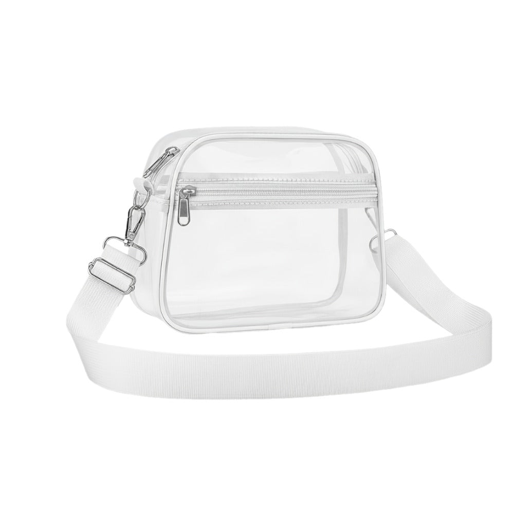 PVC Transparent Crossbody Bag, Suitable For Various Occasions When Going Out. It Is Simple, Casual And Convenient For Quick Security Check. It Is Suitable For Both Men And Women.