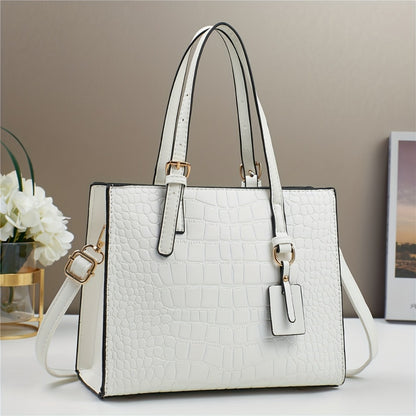Women's Handbag 2025 New Fashionable Casual Single Shoulder Crocodile Print Crossbody Mom Bag