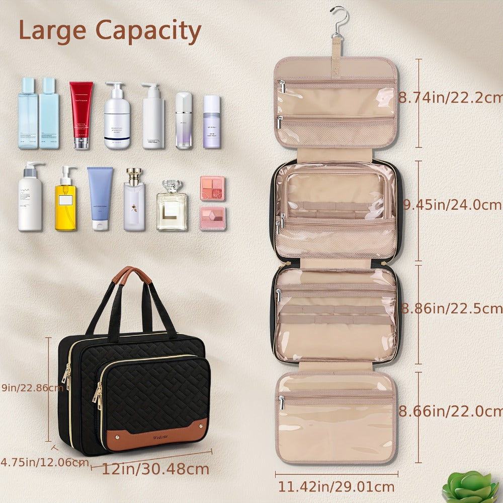 Travel Makeup Bag – for Travel, Weekender Toiletry Hanging Hook Jewelry | Bag Vero – detail view 4