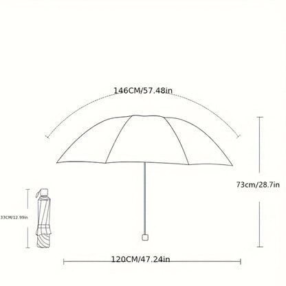 Large Windproof Waterproof Folding Umbrella, All-Weather +, Upgraded Reinforced Thick Steel Ribs, Suitable for Business Men And Women, Reinforced Umbrellas for Rainy And Sunny Days