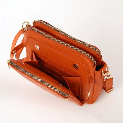 New PU Soft Handbag for Women, Three-Tier Purse, Crossbody Clutch, Premium Quality Multi-Layer Card Holder, Versatile Women'S Shoulder Bag