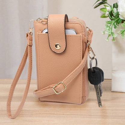 Tepilte Crossbody Cell Phone Wallet with Wallet Card Slots and Pockets. Fashionable and high-end women's cell phone crossbody shoulder bag. Multi-pocket cell phone wallet shoulder bag, easy to match daily commuting, Mother's Day gift