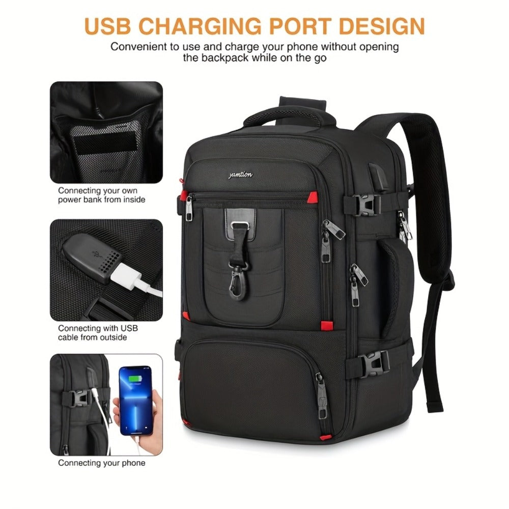 Airline Approved Carry On Backpack With Shoe & 17IN Laptop Compartment - Unisex Travel Backpack For Men & Women, Weekender Bag For Gym, College, Sport - Mochila De Viaje