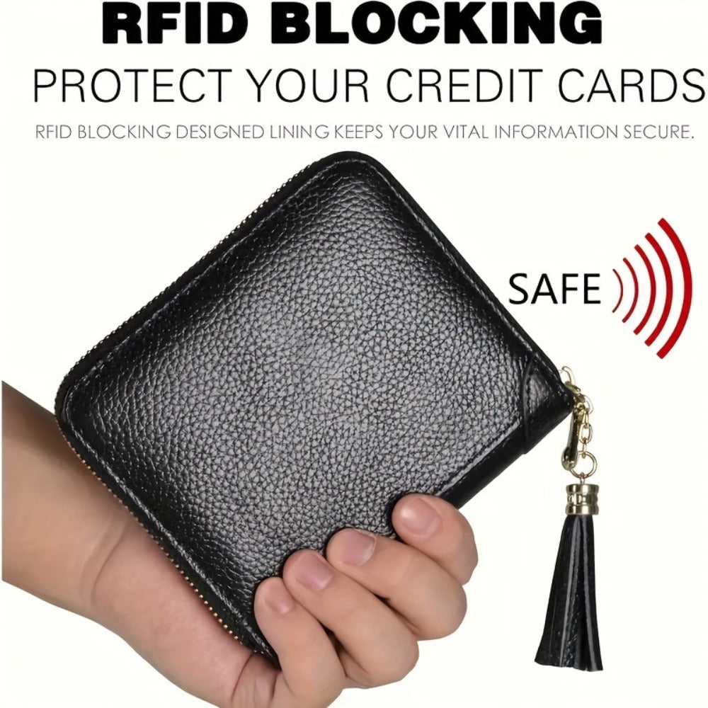 RFID Blocking Credit Card Holder Wallets For Men Women Money Case Coin Purse Credit Card Holder Wallet Zip Card Case