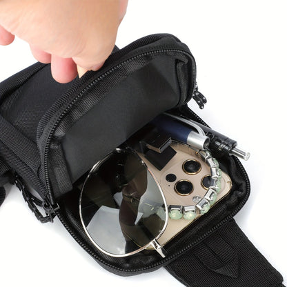 Black Sports Sling Bag for Men & Women, Adjustable Strap, Lightweight Crossbody Chest Pack for Travel, Hiking, Gym & Daily Use, Active Lifestyle Gear | Antiscratch Material
