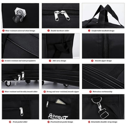 32'' Expandable Rolling Wheeled Duffle Bag Spinner Suitcase Foldable Luggage Expandable Black Blue Green Lattice