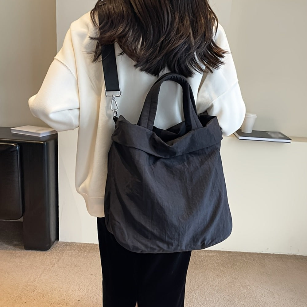 [Stylish Casual Nylon Bag] Stylish Casual Nylon Bag Lightweight Large-Capacity Nylon Shoulder Bag - Women's Stylish Casual Crossbody Bag for College And High School Students - Everyday Commuting Tote Bag
