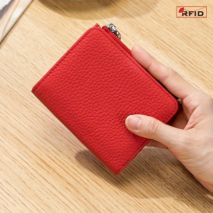 Technology That Blocks RFID Signals - Features a Zipper Closure, Slots for Cards, And a Pocket for Cash - Provides Anti-Skimming Security for Both Men And Women - Suitable for Daily Use And Special Events, Compact Wallet, Travel Accessory