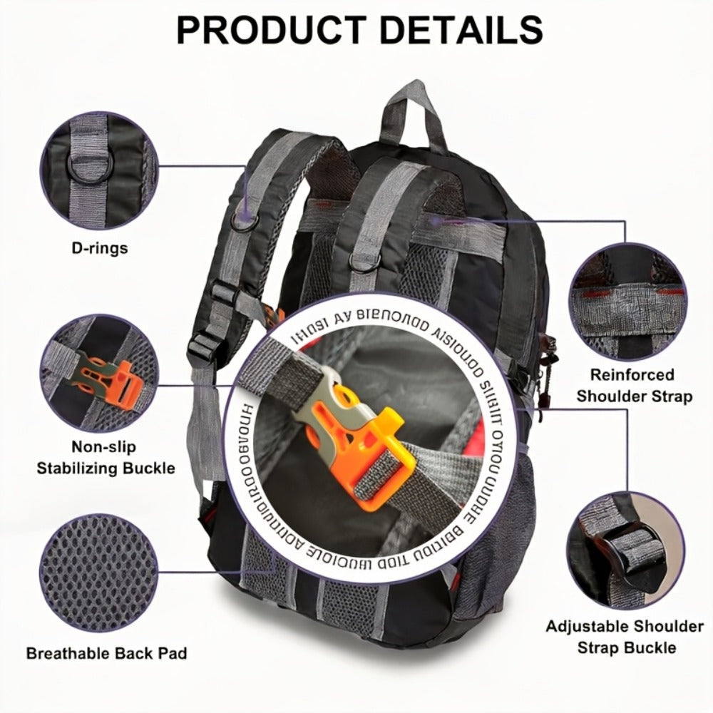 Experience The Convenience Of A Single Large Backpack for All Your Hiking Camping Mountaineering Work And Educational Requirements