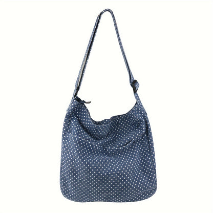 Canvas Hobo Crossbody Shoulder Tote Bag for Women And Men W/Multi-Pocket Casual Purse Messenger Bags Travel Work