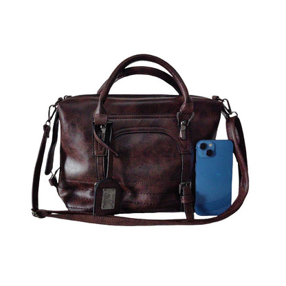 Vintage Handbag, Large Capacity Crossbody Bag, Exquisite Scarf, Men/ Women's Shoulder Bag for Best Birthday Gifts