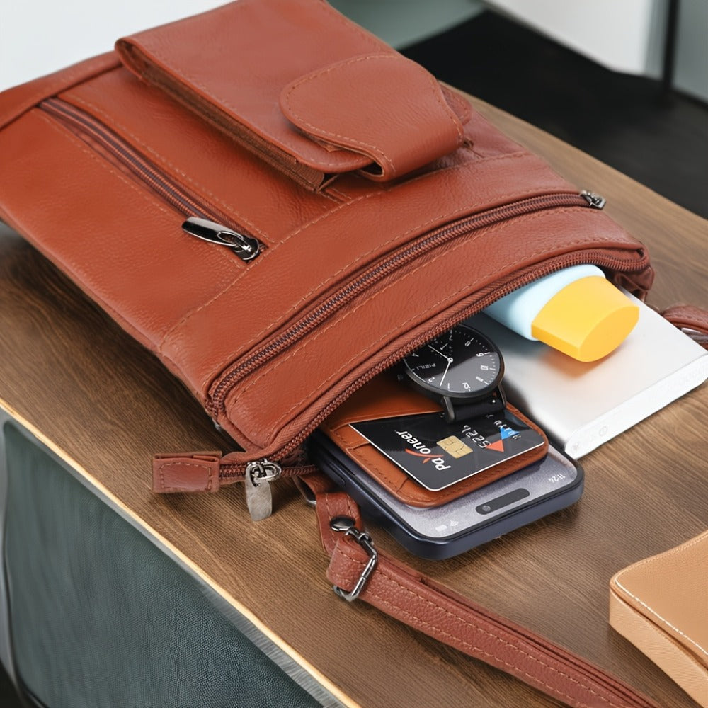 Trendy Leather Crossbody Bags for Women Featuring Multiple Pockets, Super Soft Shoulder Bags Designed for