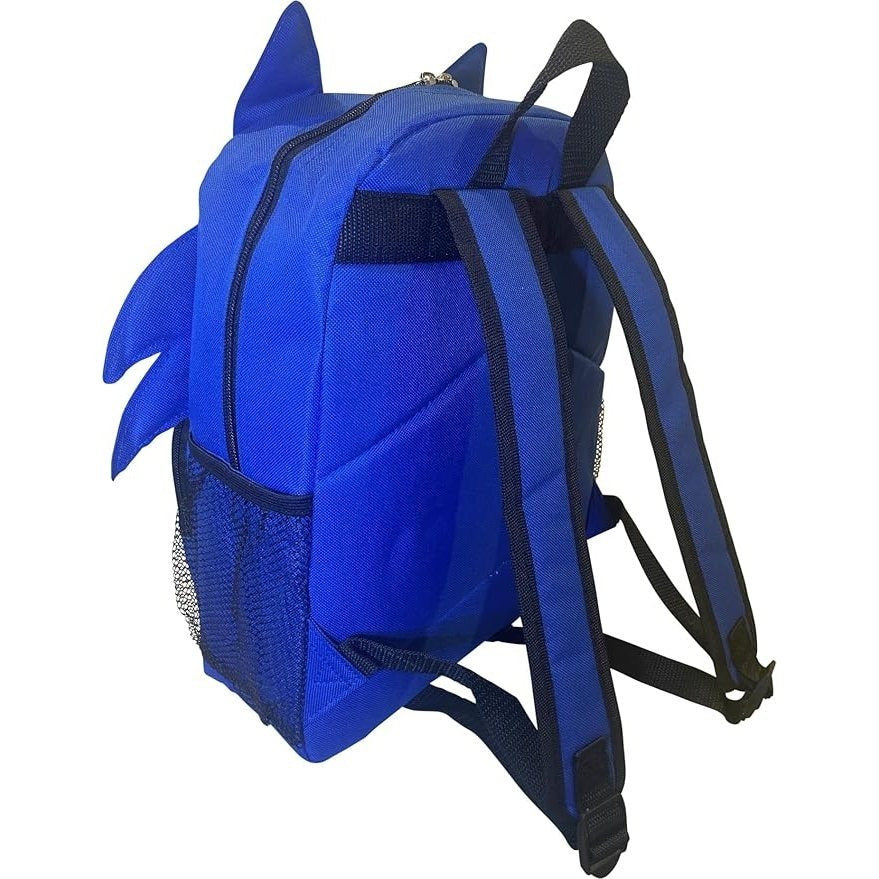 Ruz Sonic The Hedgehog 12" Big Face School Backpack With 3D Ears And Quills