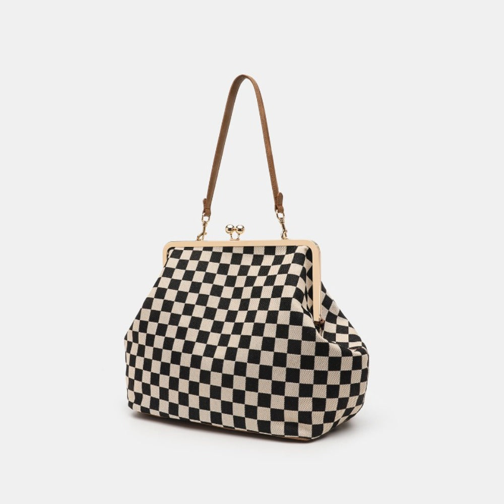 [Holiday Gifts] Affordable Luxury Niche Clasp Bags, Checkered Evening Clutches, Spacious Tote Bags, Shoulder Bags, Women's Handbags, Holiday Gifts, Birthday Gifts