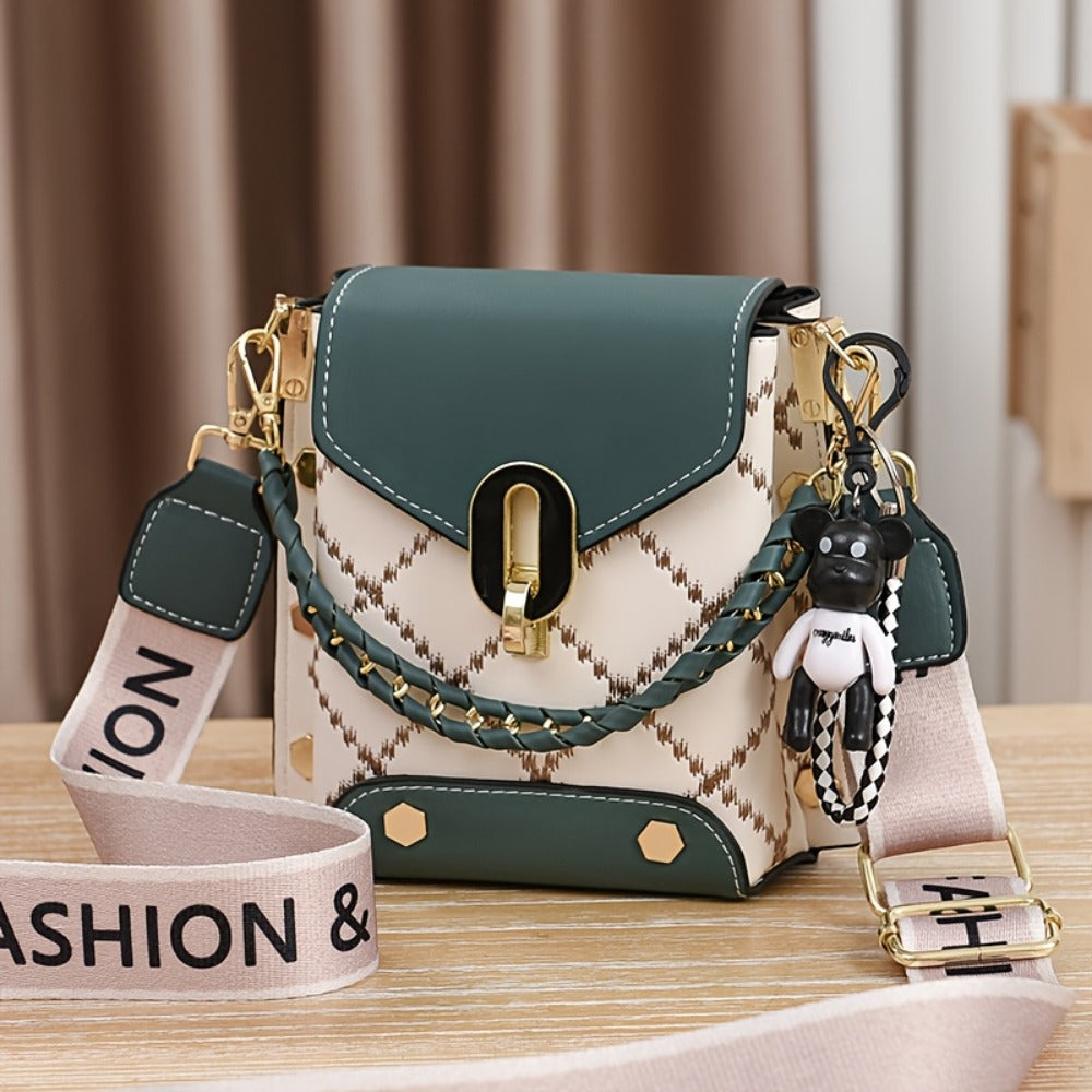 Crossbody Bag for Women – Mini, Mini Plaid Luxury Style Flap | Bag Vero – detail view 8